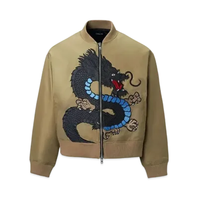 DONCARE Dragon Embroidery Nylon Jacket "Beige"