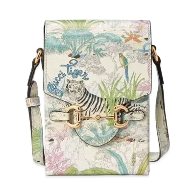 GUCCI Tiger Horsebit 1955 Mini Bag "Off-White"