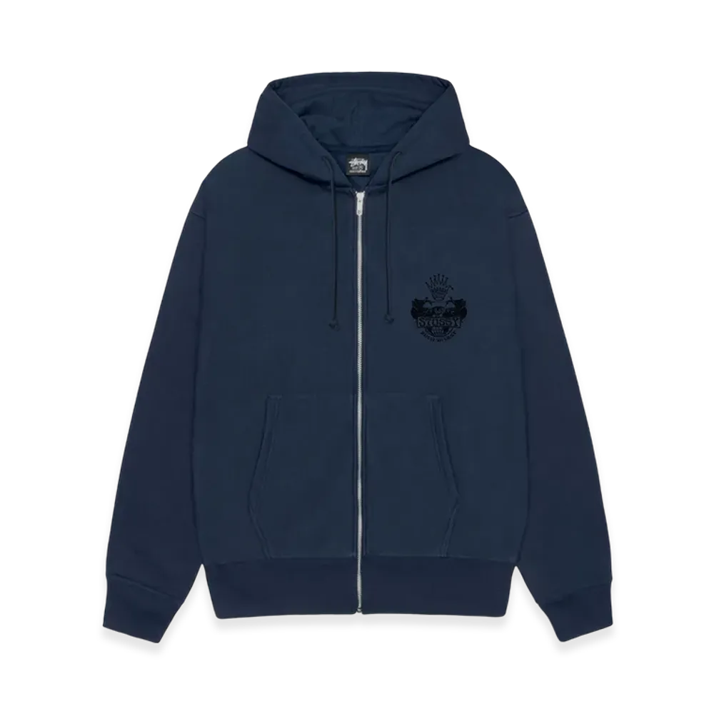 Stussy Built To Last Zip Hoodie "Navy"