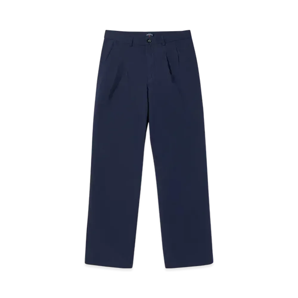 Noah Double-Pleat Cotton Pant "Navy"