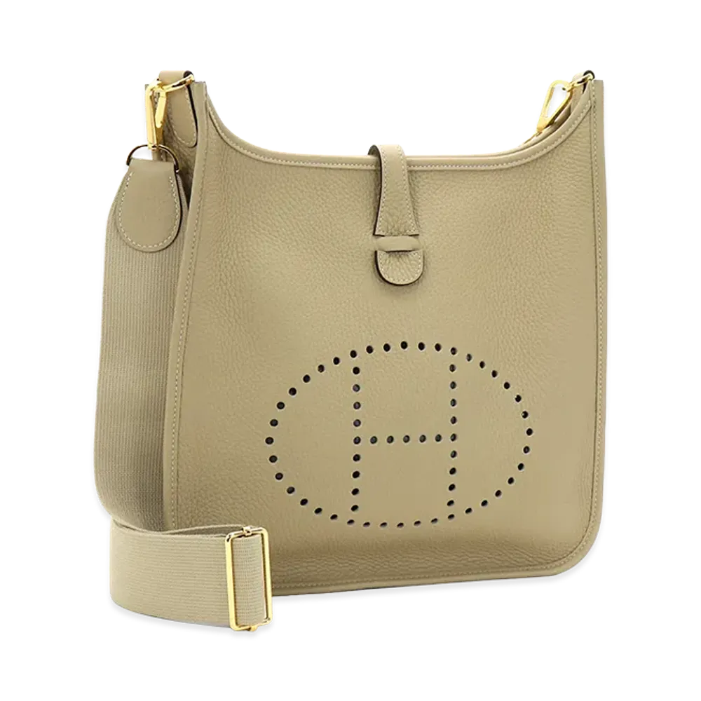 Hermes Women's Evelyne 3 PM 29 Taurillon Clemence Shoulder Bag "Trench"