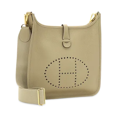 Hermes Women's Evelyne 3 PM 29 Taurillon Clemence Shoulder Bag "Trench"