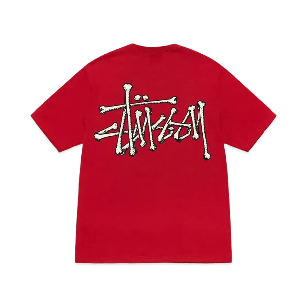 Stussy Bones Stock Tee "Dark Red"