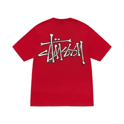 Stussy Bones Stock Tee "Dark Red"