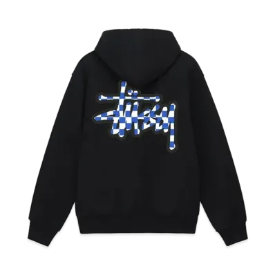 Stussy Checker Stock Hoodie "Black"