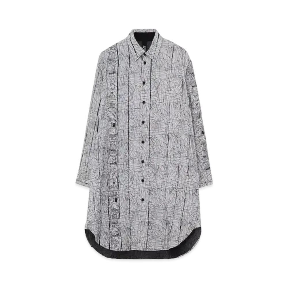Ground Y x Jujutsu Kaisen "Talisman" Embroidery Long Shirt "White"