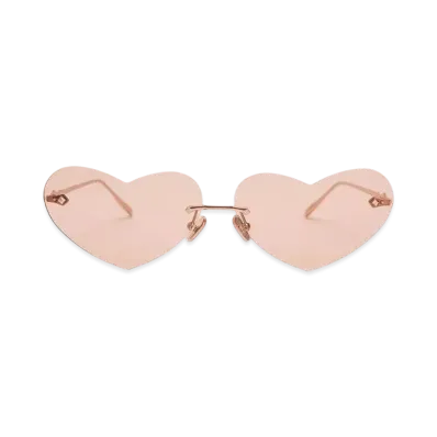 CHARLES & KEITH Heart-Shaped Cat-Eye Sunglasses "Pink"