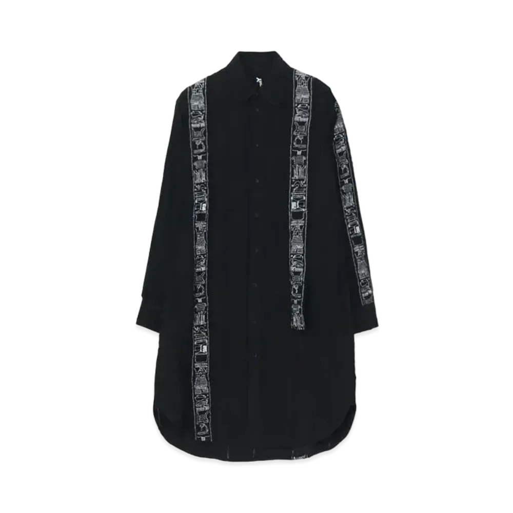 Ground Y x Jujutsu Kaisen "Talisman" Embroidery Long Shirt "Black"