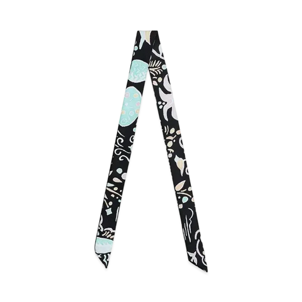 Hermes Isola di Primavera doll twilly "Noir/Vert/Rose"