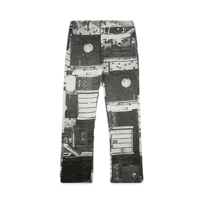 A GOOD BAD INFLUENCE JACQUARD FLAIR PANTS "BLACK"
