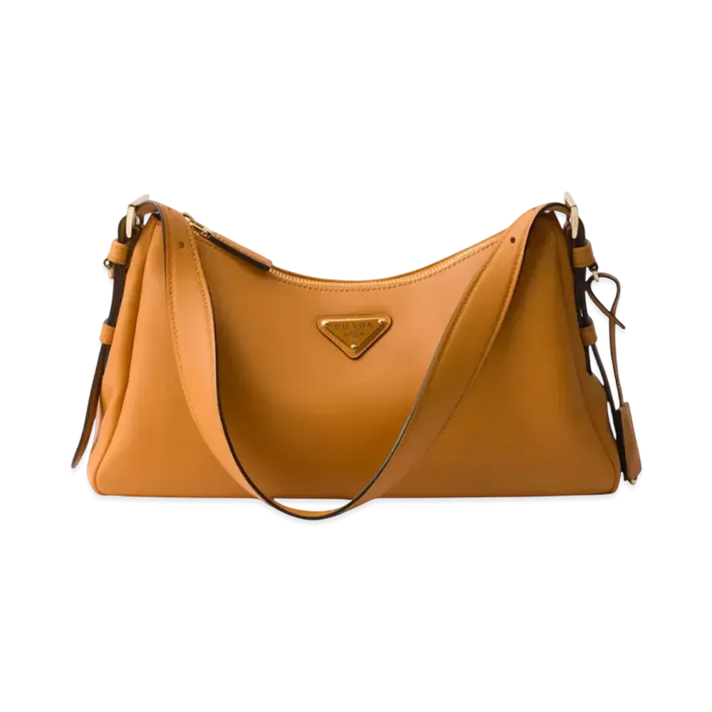 PRADA Aimee Medium Leather Shoulder Bag "Amber"