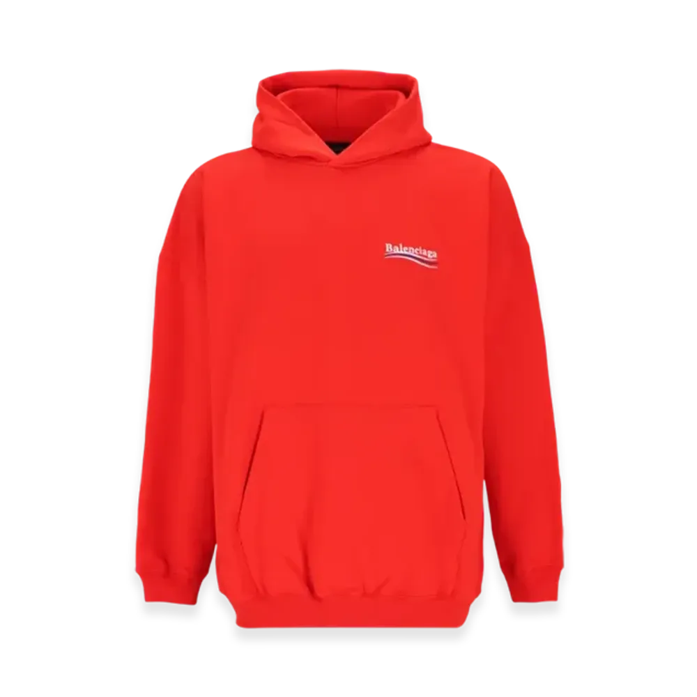 BALENCIAGA Political Campaign Large Fit Hoodie "Red"