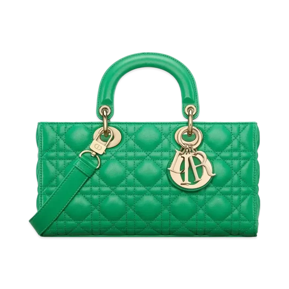 Dior Medium Lady D-Joy Bag Cannage Lambskin "Emerald Green"