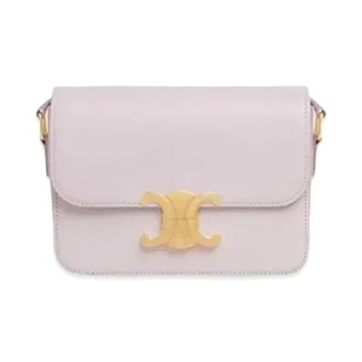CELINE Teen Triomphe Bag in Shiny Calfskin "Lavender Grey"