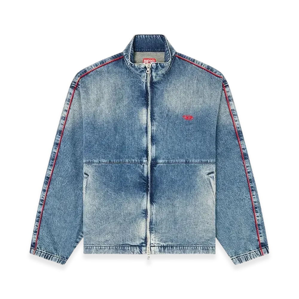 Diesel D-Krap-S2 Denim Jacket With Red Piping "Blue"