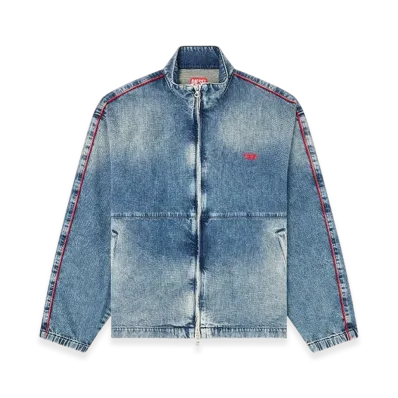 Diesel D-Krap-S2 Denim Jacket With Red Piping "Blue"