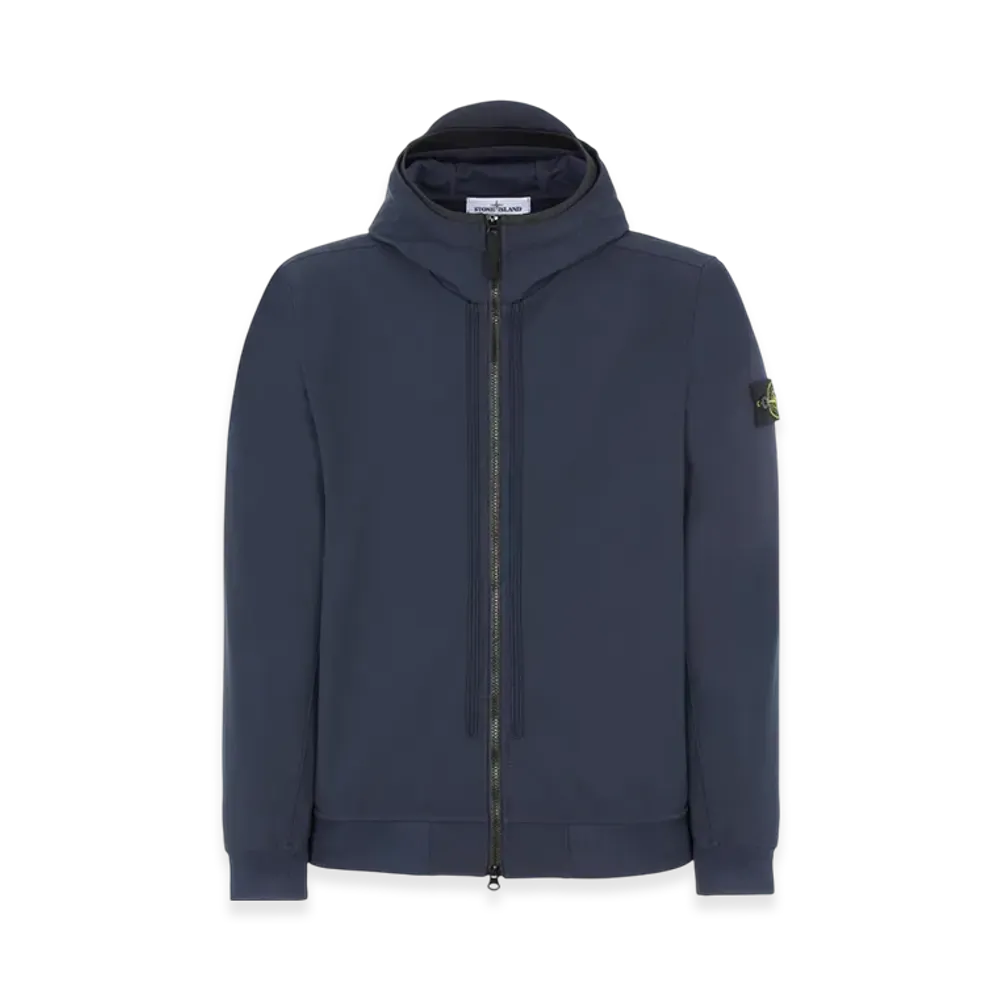 Stone Island 40427 Light Soft Shell Hooded Blouson - 22SS "Navy Blue"