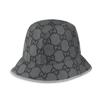GUCCI GG Ripstop Bucket Hat "Dark Grey/Black"