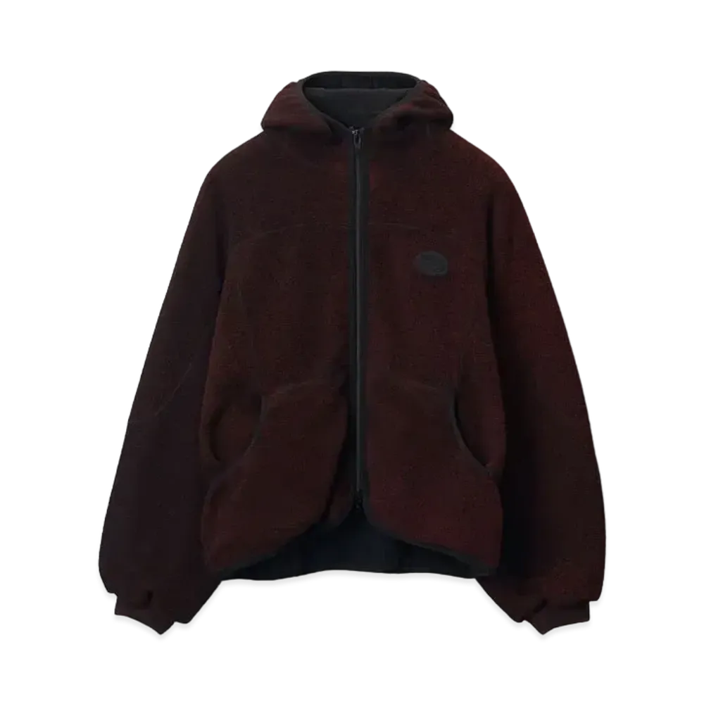 Alexander Wang Cotton Oversize Zip-Up Hoodie "Washed Maroon"