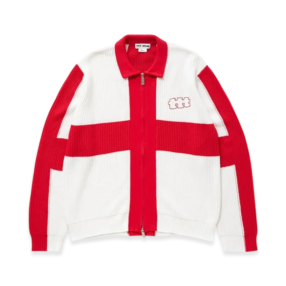 TTTMSW Zip Up Knit Polo "Red"
