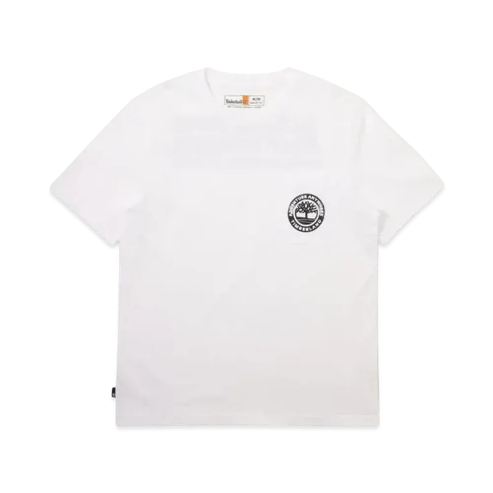 Timberland Men's Short Sleeve Graphic Pocket Tee "White"