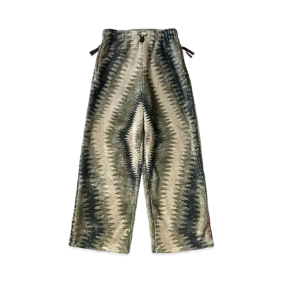 KAPITAL Thunder Mother Fleece Easy Straight Pants "Grey Beige"