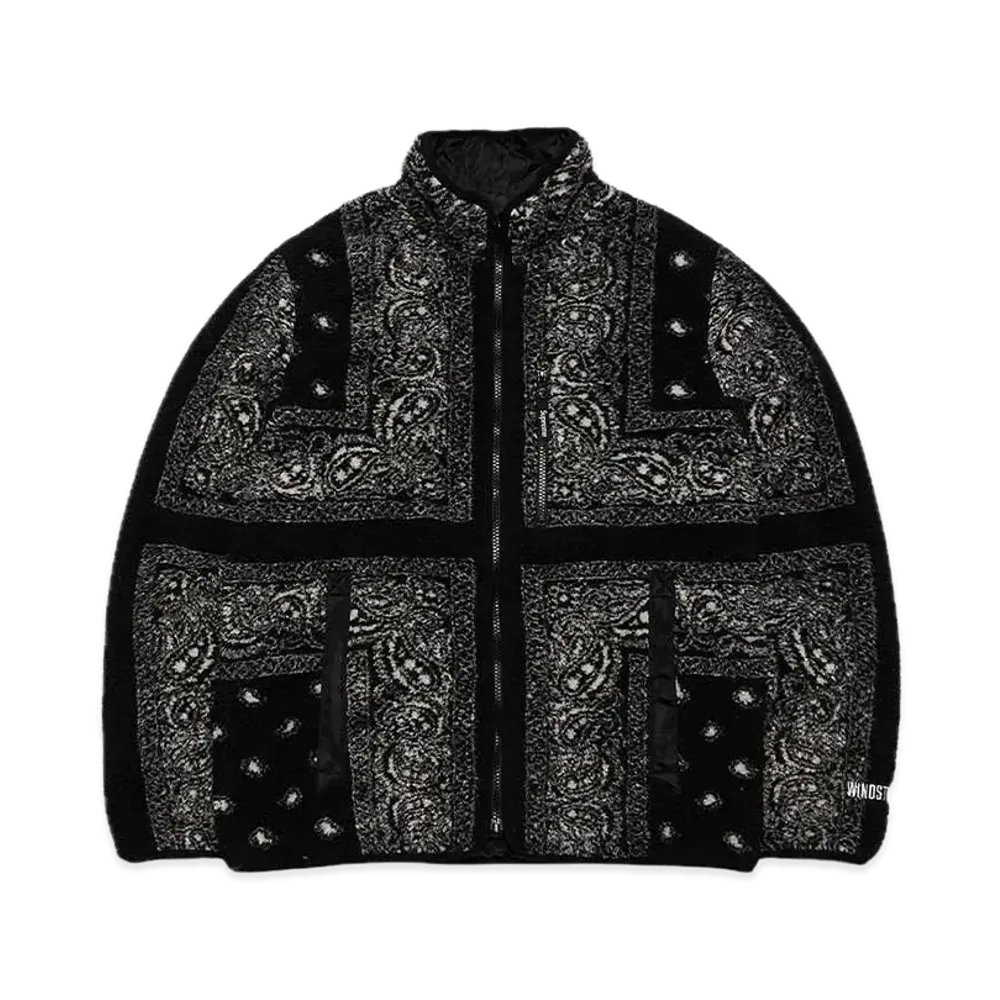 Supreme Reversible Bandana Fleece Jacket "Black"
