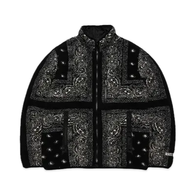 Supreme Reversible Bandana Fleece Jacket "Black"