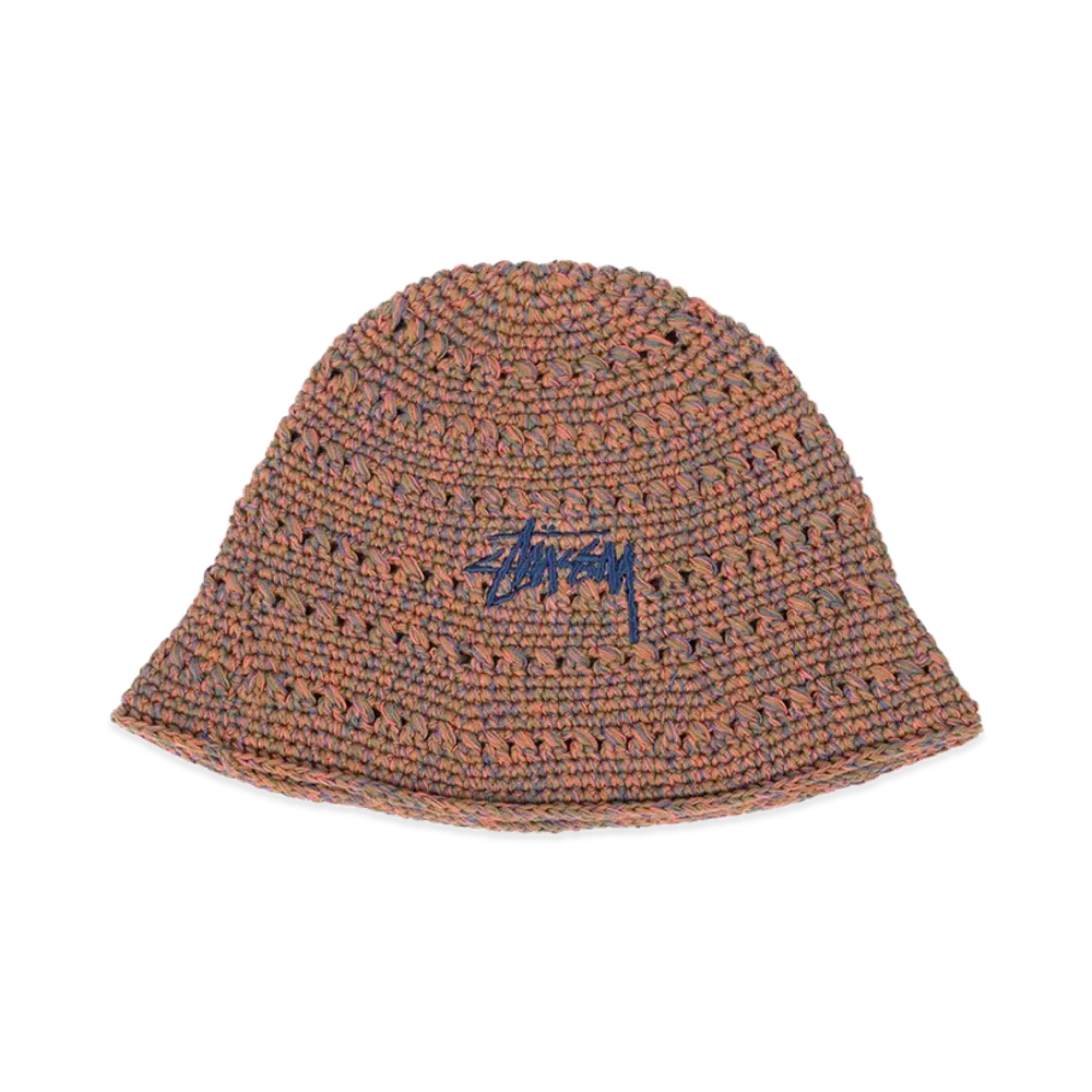 Stussy Hemp Stock Knit Bucket Hat "Brown Multi"
