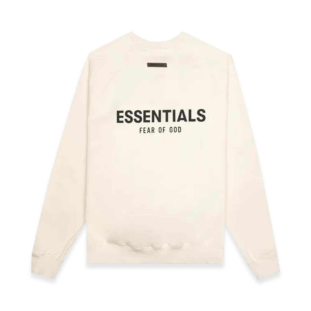 FEAR OF GOD Essentials Logo Crew Sweat Fleece Shirts "Beige"