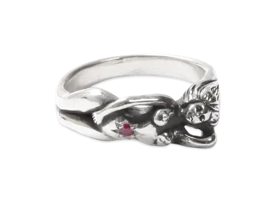 WACKO MARIA Nude Ring "Silver/Ruby"