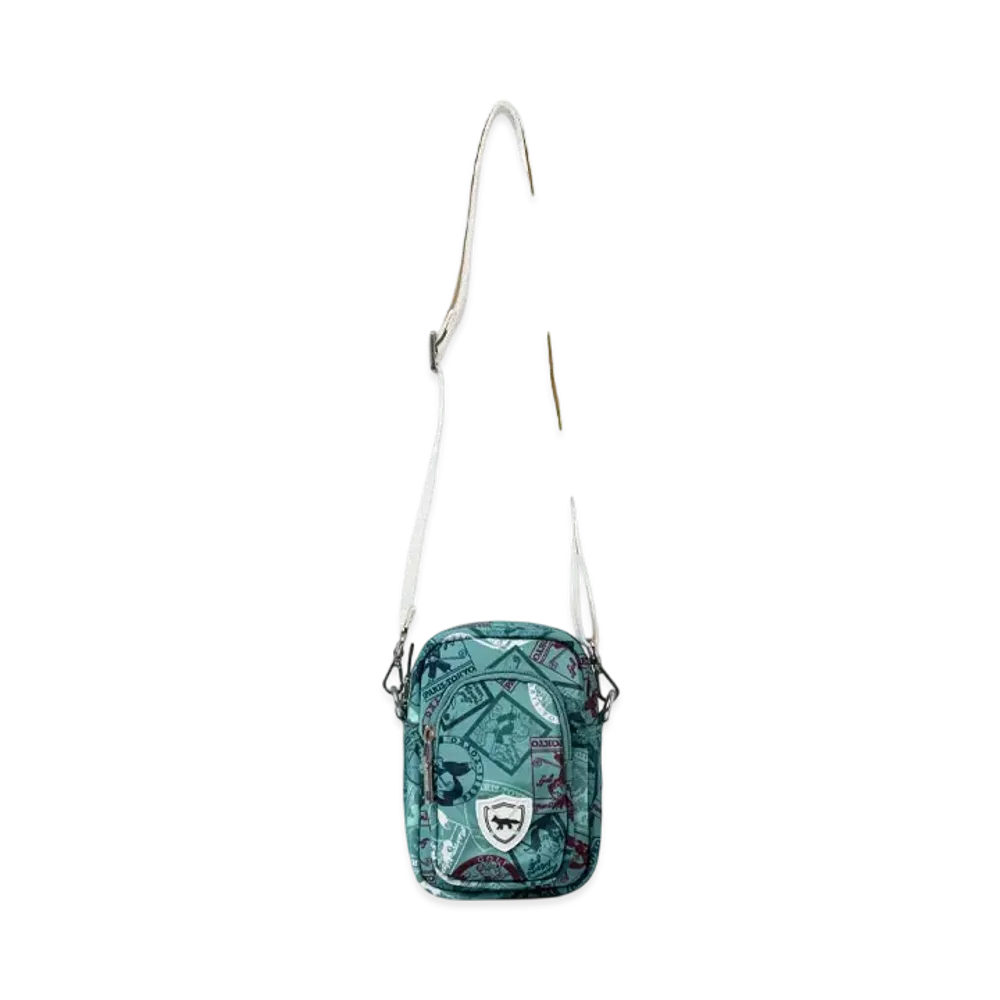 Maison Kitsune Golf Stamp Print Mini Bag "Blue Green"
