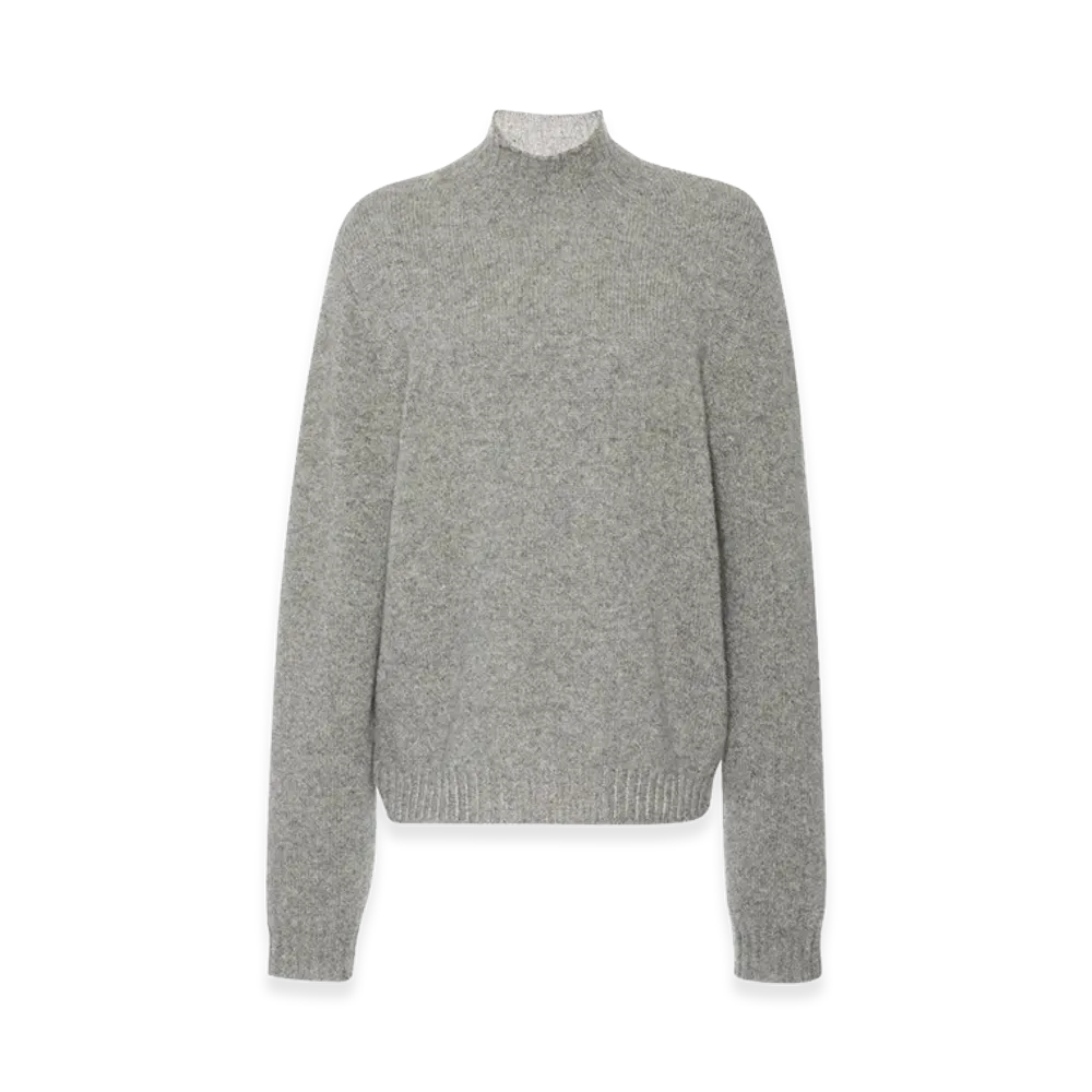 The Row Women's Kensington Cashmere Tops "Medium Heather Grey"