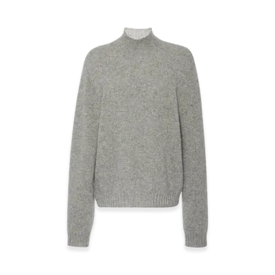 The Row Women's Kensington Cashmere Tops "Medium Heather Grey"