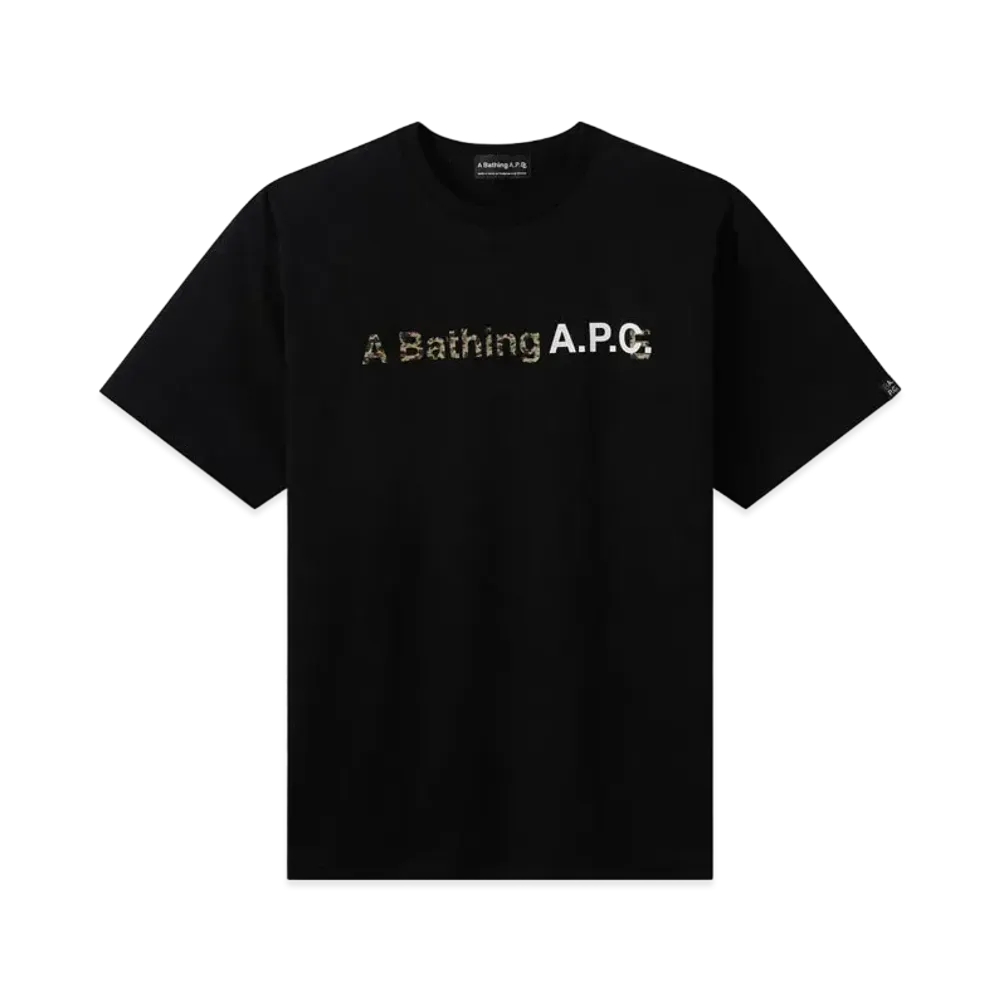A BATHING APE x APC A BATHING APC WIDE TEE "Black"