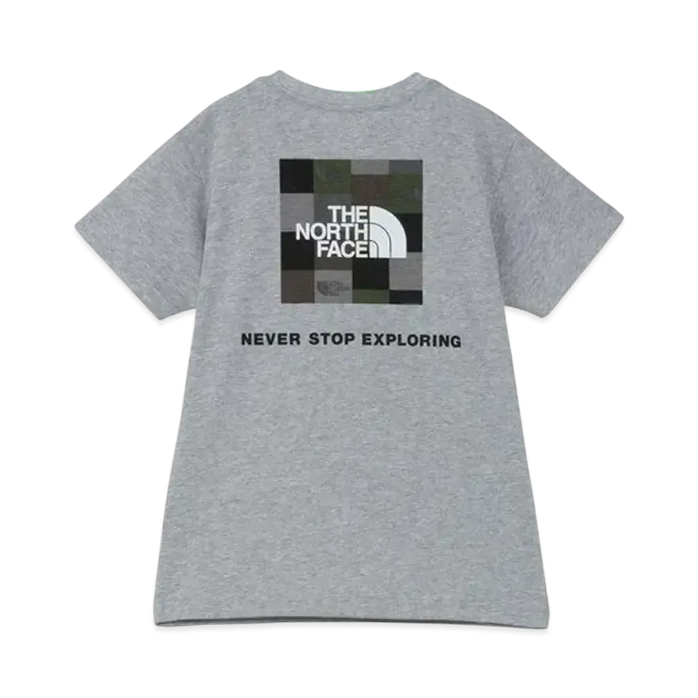 The North Face Kids Short Sleeve Block Logo Tee "Mix Gray"