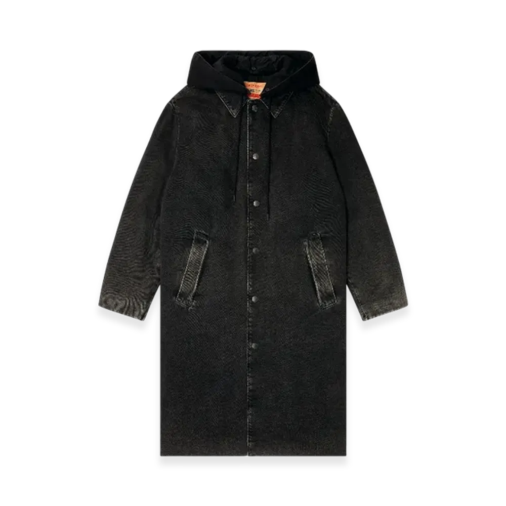 Diesel D-Jako-S Hybrid Coat In Denim And Jersey "Black"