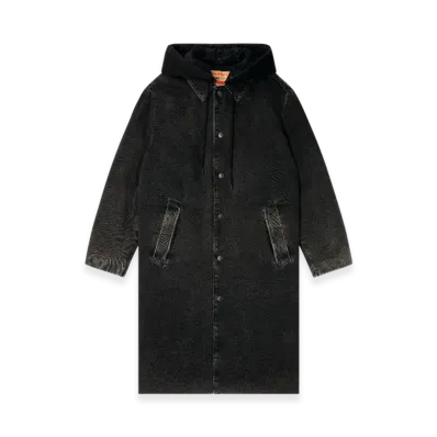 Diesel D-Jako-S Hybrid Coat In Denim And Jersey "Black"