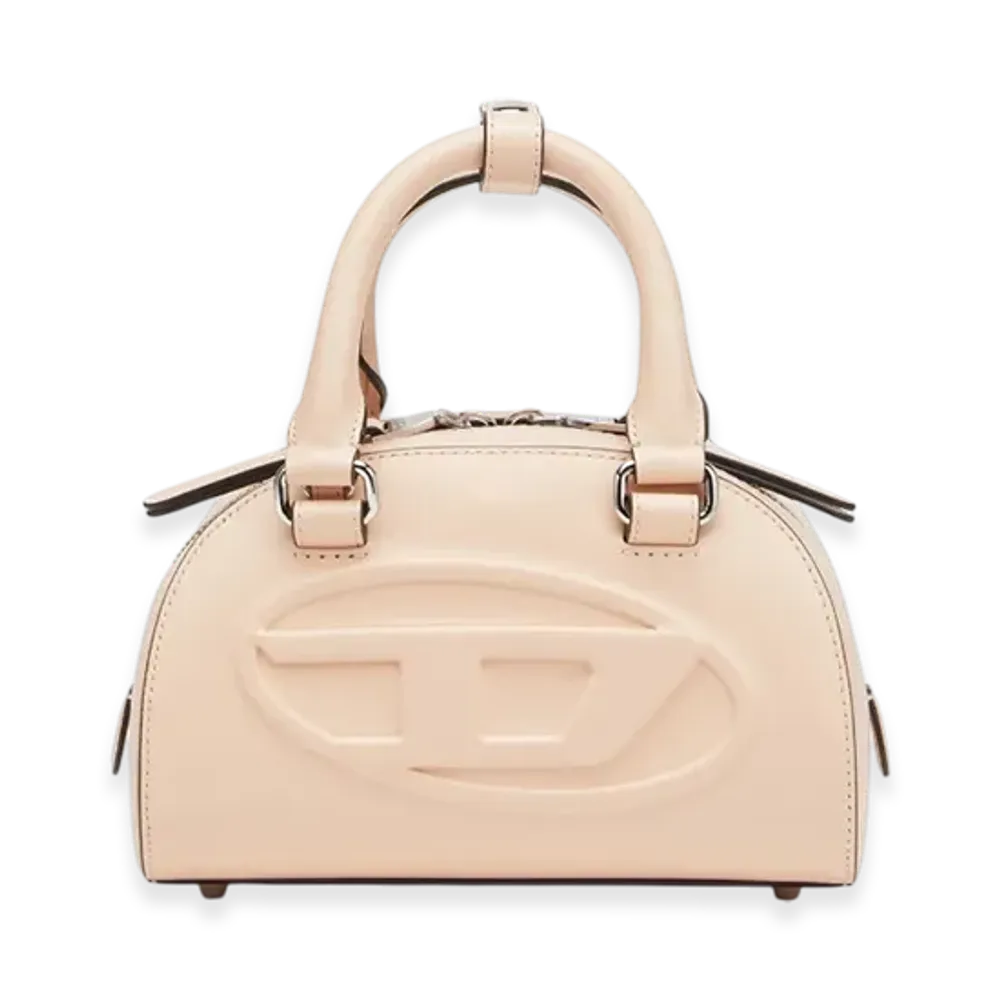 Diesel 1Dr Dome Crossbody 1Dr Dome-Leather Mini Bowling Bag "Pink White"