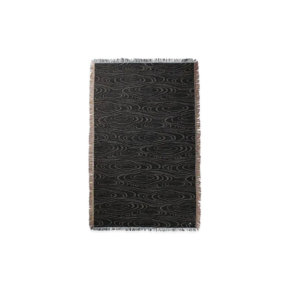 APHRODITEGANG GAKKIN x BUDSPOOL Uzumaru Jacquard Rug "Black"