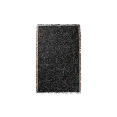APHRODITEGANG GAKKIN x BUDSPOOL Uzumaru Jacquard Rug "Black"