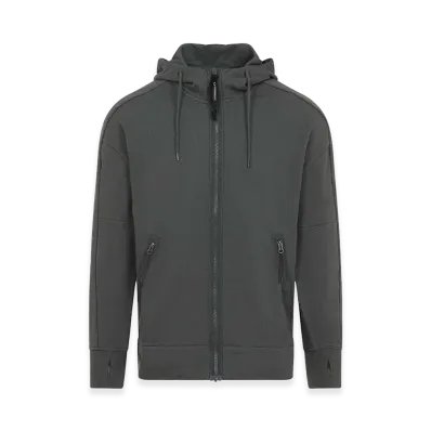C.P. Company Open Hoodie "Gunmetal"