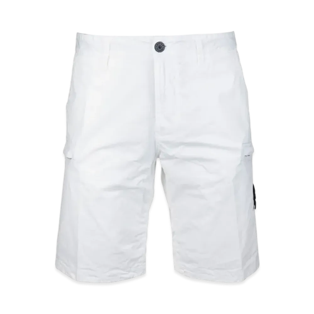 Stone Island L0519 Cargo Bermuda Shorts - 21SS "White"