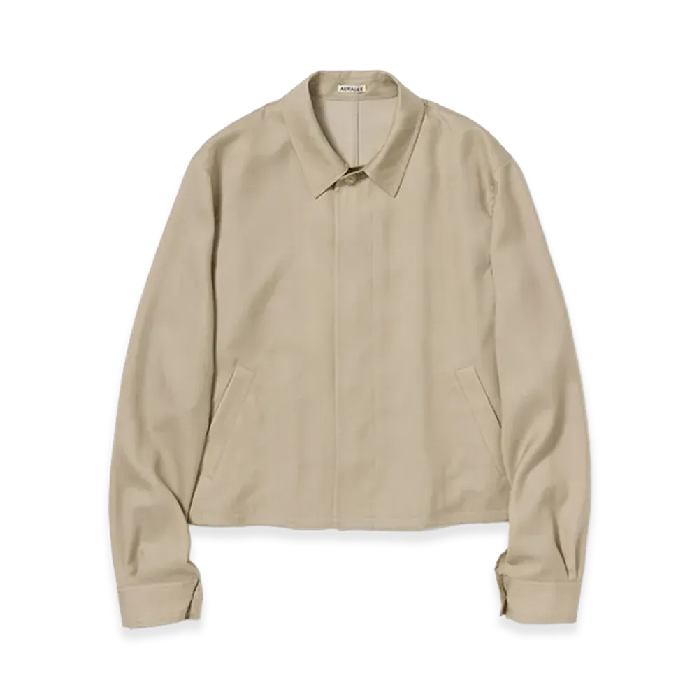 AURALEE Wool Herringbone Blouson "Beige"