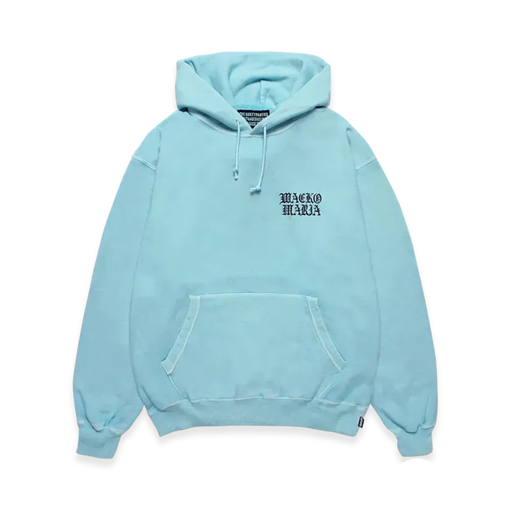 WACKO MARIA Death Row Records / Garment Dyed Hooded Sweat Shirt "Blue"