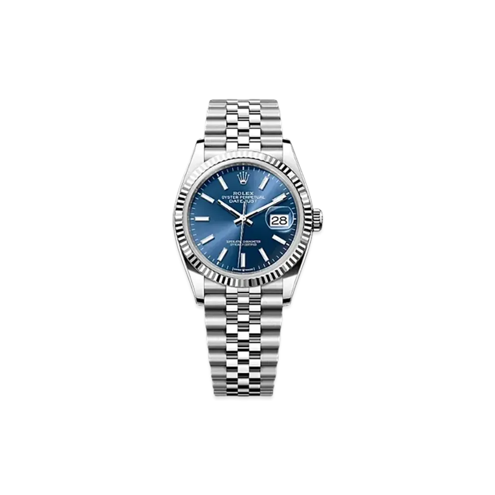 ROLEX Datejust 36 Oystersteel & White Gold "Blue"
