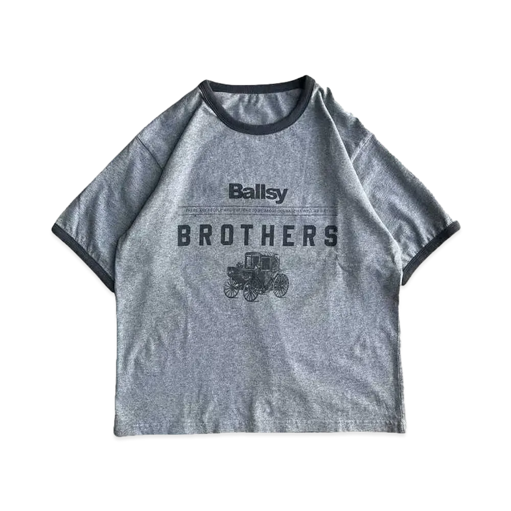 BALLSY.BROTHERS BALLSY.BROTHERS Overdyed Ringer T-shirt "Heather Gray"