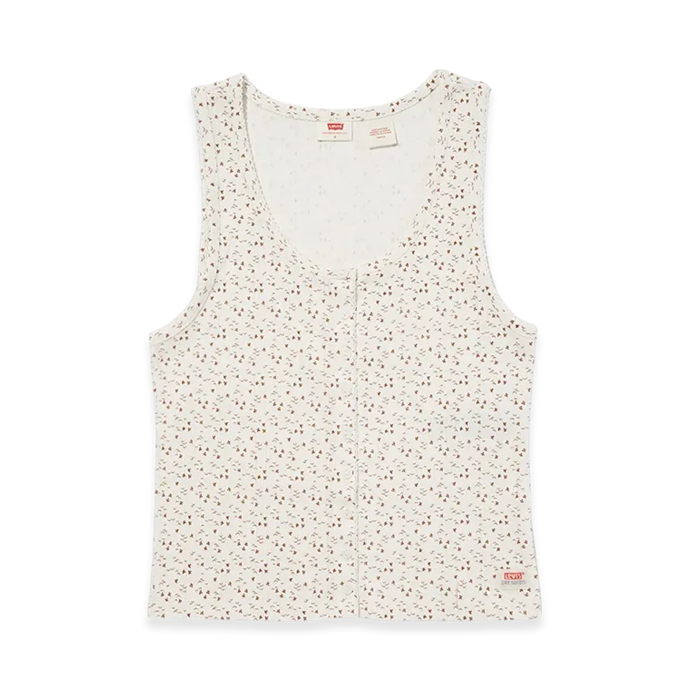 Levi's Dry Goods Henley Neck Tank Top "White"