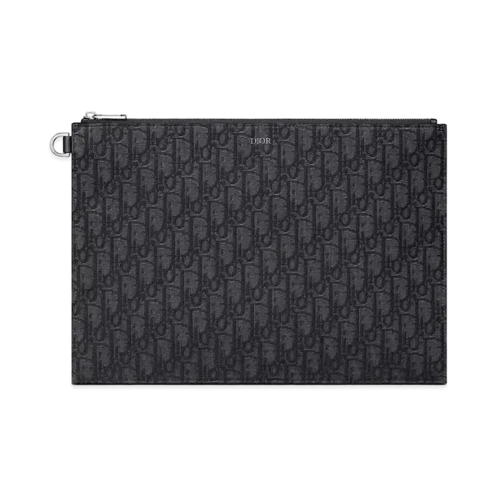 Dior A4 Pouch Oblique Jacquard "Black"