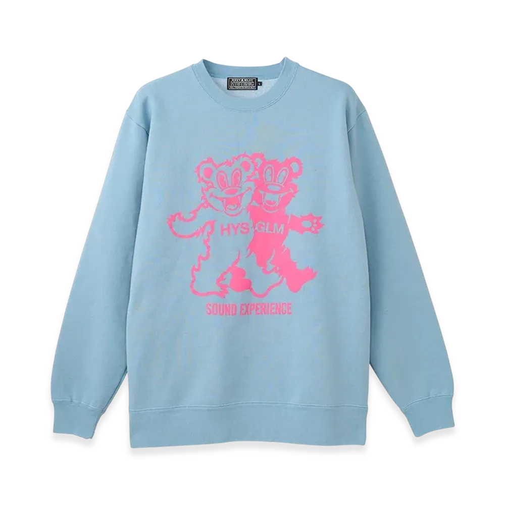HYSTERIC GLAMOUR Fire Bear Party Sweatshirt "Blue"